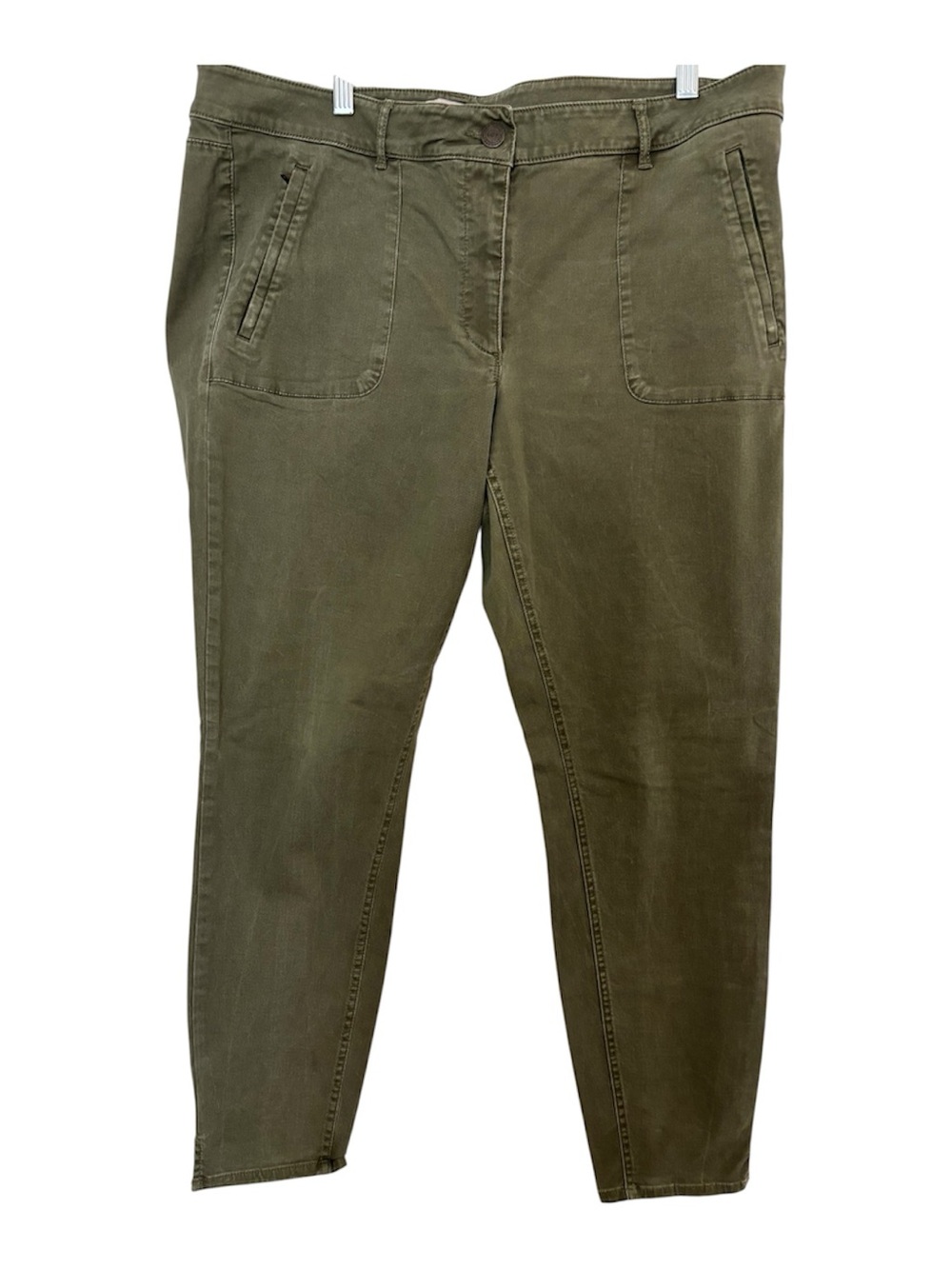 LOFT Olive Utility Skinny Jeans